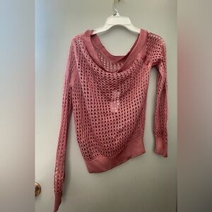 Bebe metallic pink knit sweater brand new size xs